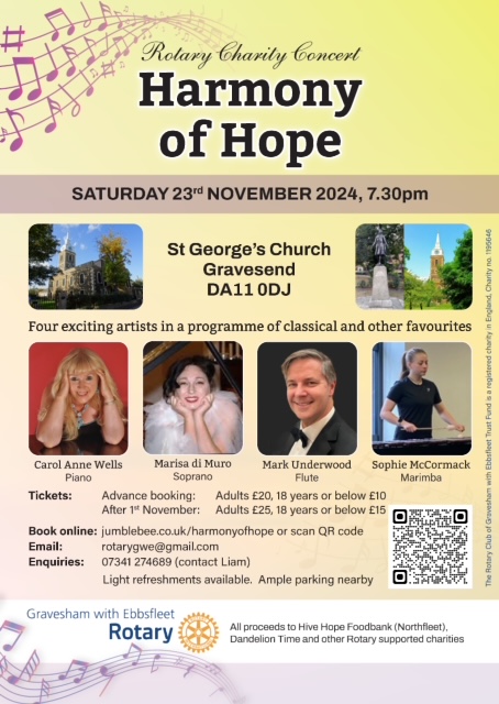 'Harmony of Hope' concert bookings open